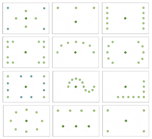 Расположение точечных светильников