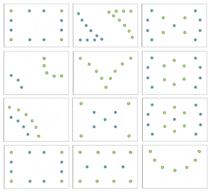 Расположение точечных светильников