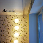 Скрытый карниз с перегибом полотна